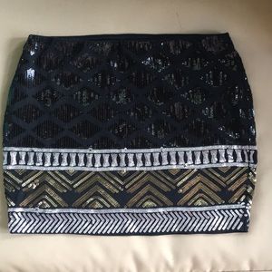 Express Sequins mini skirt